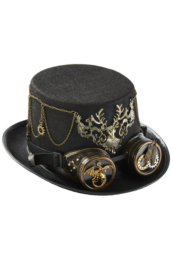 Steampunk Magic Hat Deer for Head Goggles Performance Hat Top Hat for Photo Prop