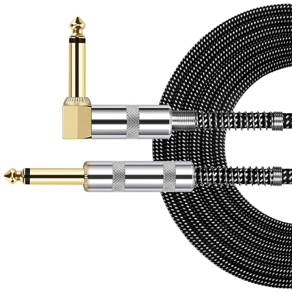 lanema Studio 6.35mm 1/4inch Extender Cable for Bass Guitar & Musical Instrument Layering Noise Reduction Technology