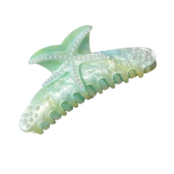 lanema Stylish 3D Starfishes Hair Claw For Women and Girls Glittering Rhinestones