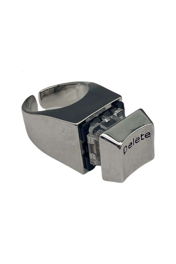 Stylish Deletes Keyboard Rings with Polished and Matte Designs Jewelry for Everyday Wear and Special Occasions