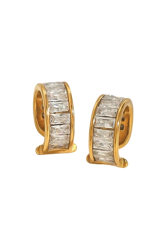 Stylish Ear Cuffs With Rhinestones Versatile Rhinestones Ear Cuff Sparkling Ear Clips Charm Suitable For All Styles