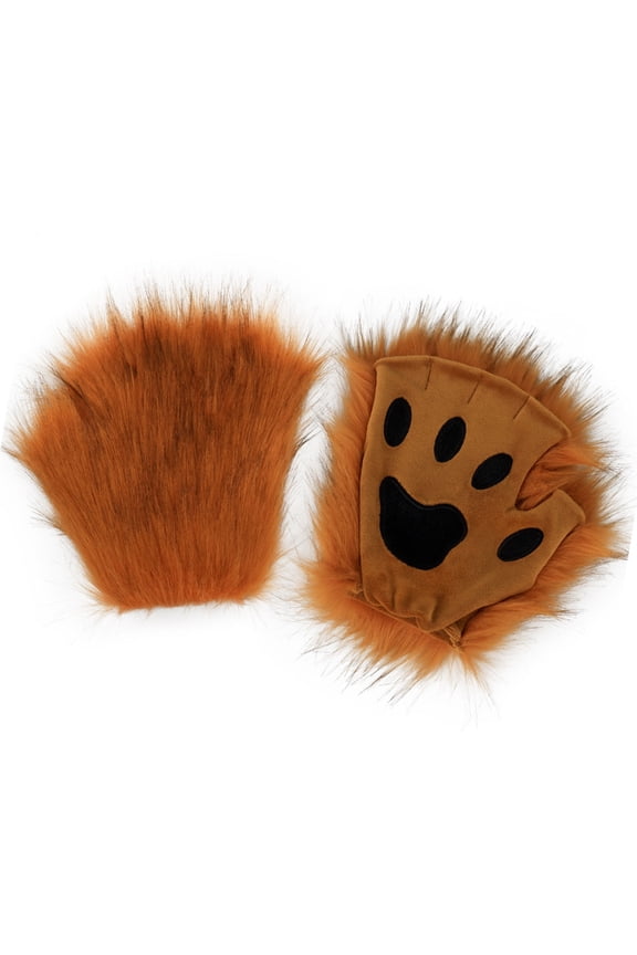 Stylish Paws Gloves Soft Warm Toe Beans Suitable for Most Hand Sizes Cats Paws Gloves Lovely Faux Fursuit Design 4 Color for Adults Kids