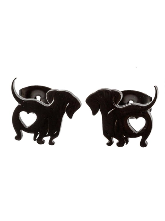 Stylish Pet Dachshund Dog Earring Piercing Ear Jewelry Fashionable Animal Jewelry Unique Ear Pins for Any Occasions