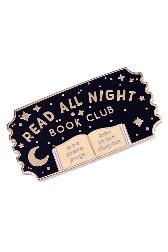 Stylish Pin Bookworm Badge Bookstore Gathering Pin Bookworm Accessory Metal Texture Lapel Pin Suitable for Everyday Use