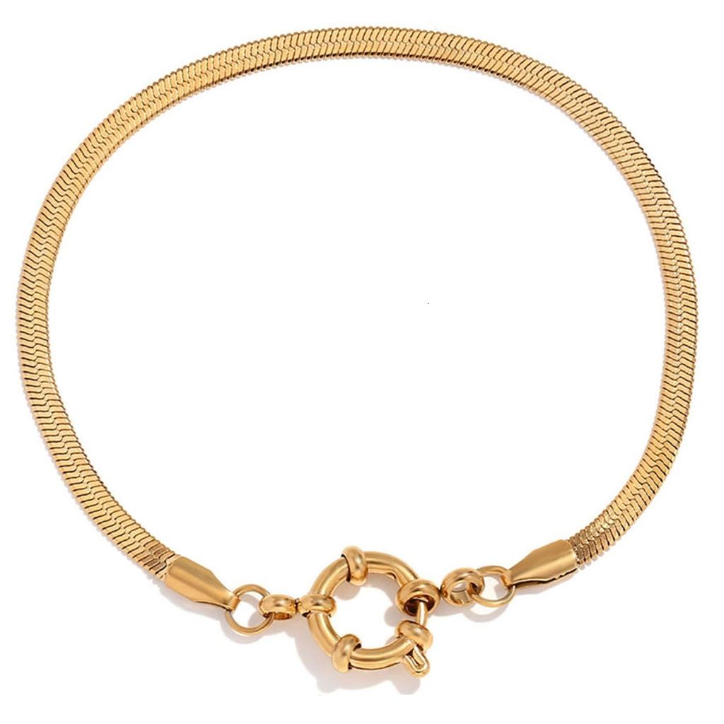 lanema Stylish Stainless Steel Chain Buckles Bracelet Featuring ...
