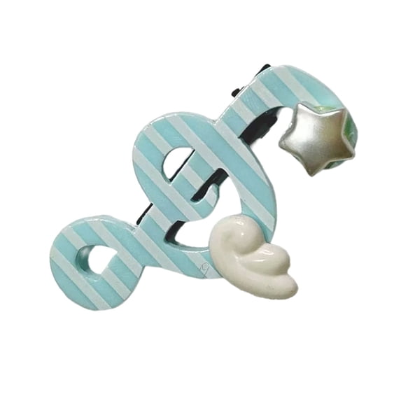 lanema Stylish Star Music Note Wing Hairpin NonSlip Acrylic Hair Clip Side Barrette