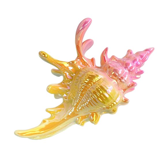 lanema Summer Beach Hair Claw Clip Colorful Conch Design Hairipin Nonslip Grip For Women Girls Vacation Accessory