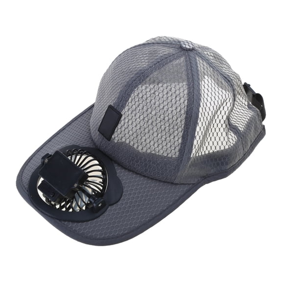 lanema Summer Sunscreen Mesh Baseball Cap with USB Rechargeable Mini Cooling Fan