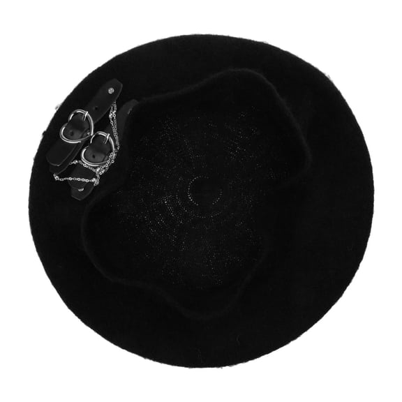 lanema Sweet Cool Lolita Girl Fashion Japanese Beret Cap Lady Girls Heart Buckle JK Hat