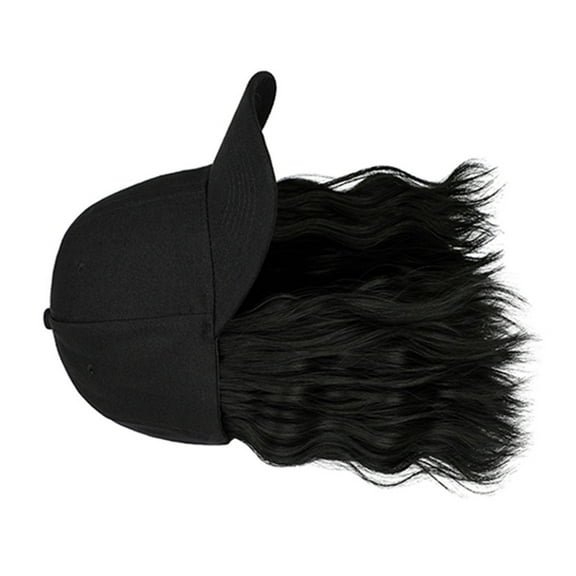 lanema Synthetic Fiber Wig Hat Soft Curly Wig Hair Baseball Cap Women Fashion Curly Wig Hat Female Accessories Hair Style Cap
