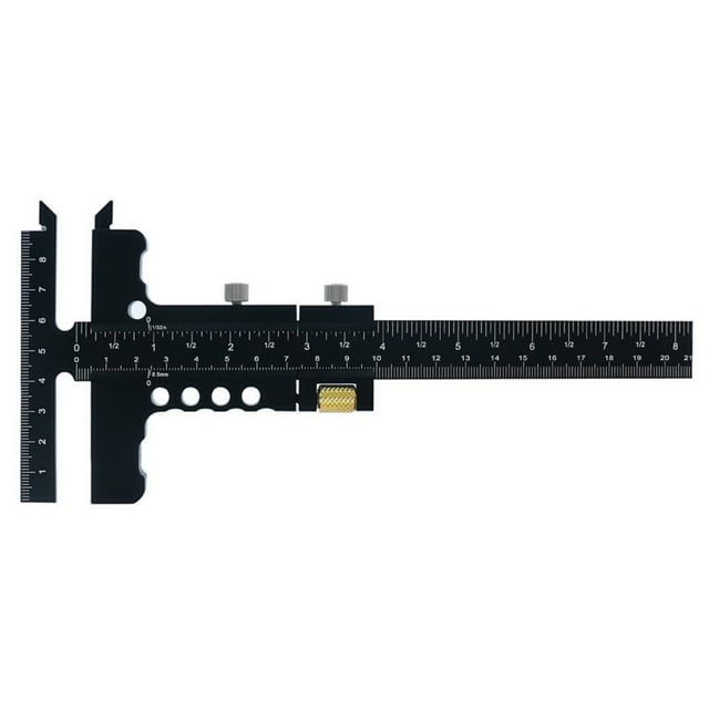 lanema T-Square Ruler, Adjustable Aluminum Alloy Scriber Drawing T-Ruler for Carpentry Measuring Woodworking Line Drawing