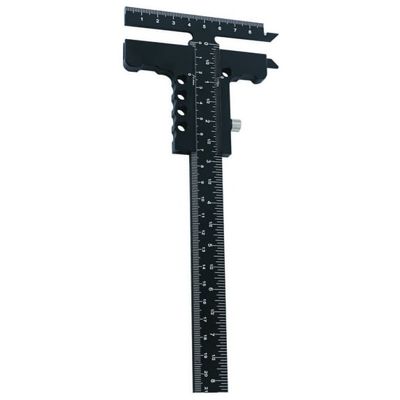 lanema T-Square Ruler, Adjustable Aluminum Alloy Scriber Drawing T-Ruler for Carpentry Measuring Woodworking Line Drawing