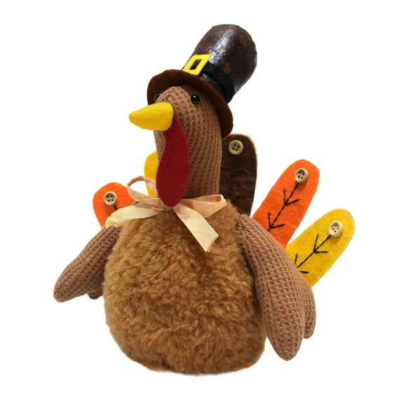 lanema Thanksgiving Turkey Figurine Festival Home Decoration Polyster Table Centerpiece