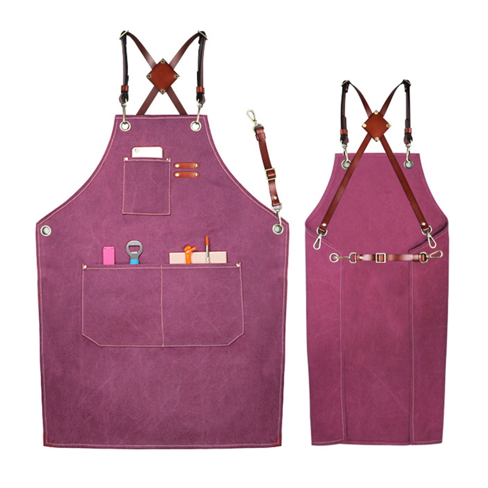 lanema Thick Apron with Pocket Jean for Women Men Hair Stylist Barista Coffee Shop