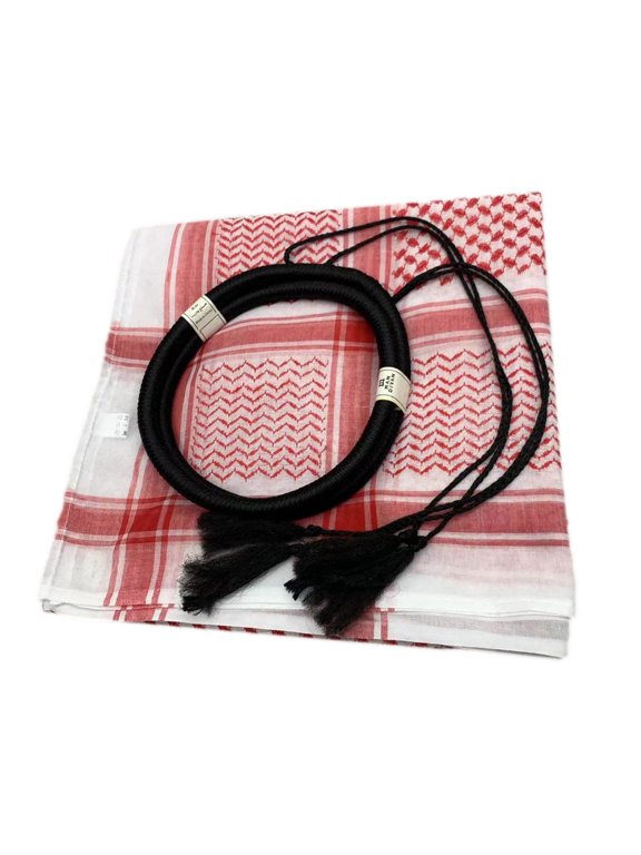 Traditional Arafat Hijab Scarf Shawl Headband Adult Desert Scarf Arab Shemagh Headscarf Arabian HeadCovering