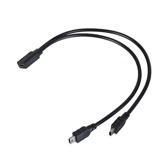 lanema USB C Female to Double USB Male Splitter Converter Adapter Extension Connector Cable Charging Cable for Phone