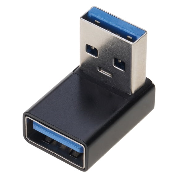 lanema USB Male to Female Right Angle 90 Degree Turn Adapter USB3.0 Male to Female Data Elbow Adapter for Laptop PC Connector