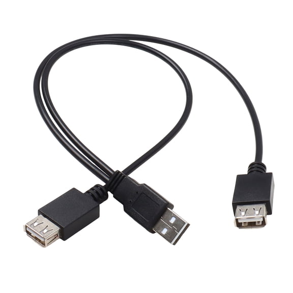 Y Shaped USB2.0 Splitter Cable 40cm Double Female Port Function Cable For Charging Data Transfer Cord