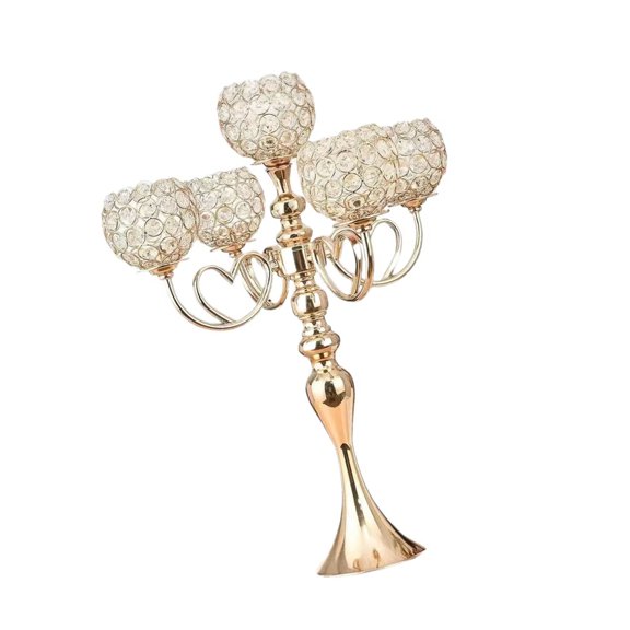 lanema Unique 5 Head Weathered Candelabra Metal Build For Dining Table Presentation