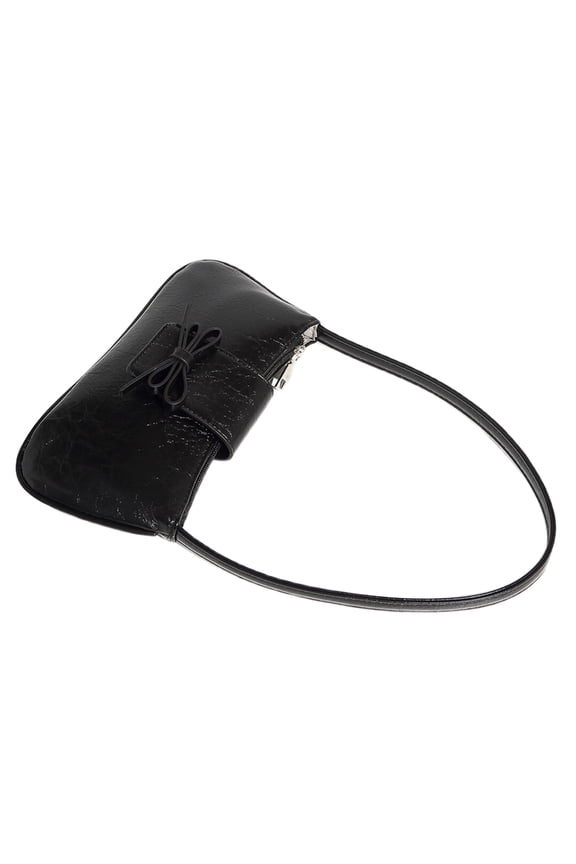 Unique Bows Embellished Shoulder Purse PU Armpit Bag for Everyday Use