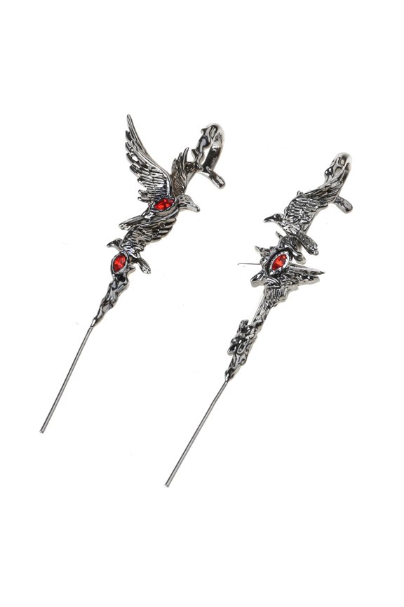 Unique Designs Crow Shaped Ear Jewelry Fashion Accessory For Those Who Embracing Dark and Sweet Cool Aesthetic