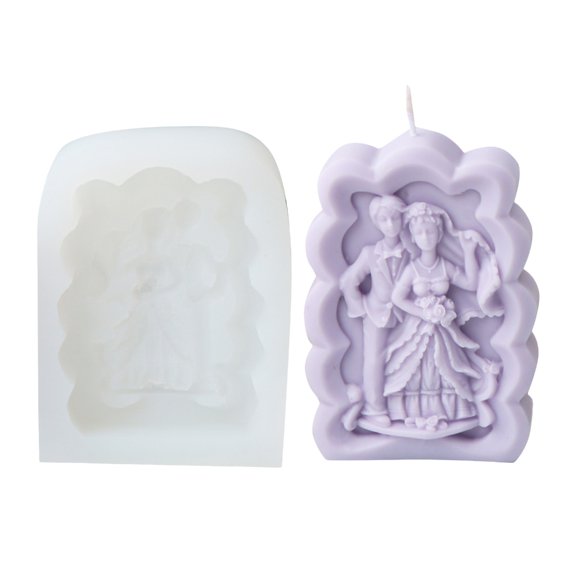 lanema Unique Frame Designs Silicone Scented Candle Making Molds for Wedding Favors