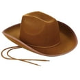 thumbnail image 1 of lanema Unisex Retro Cowboy Hat Western Large Brim Hat Hats Fedora Felt Cowboy Jazz Hat, 1 of 10