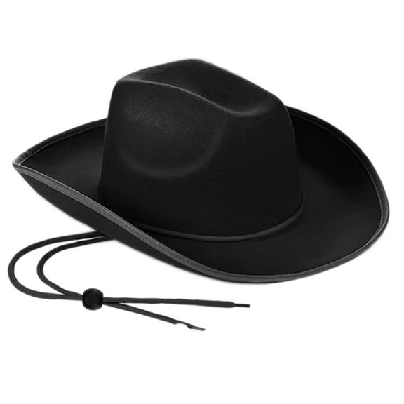 lanema Unisex Retro Cowboy Hat Western Large Brim Hat Hats Fedora Felt Cowboy Jazz Hat