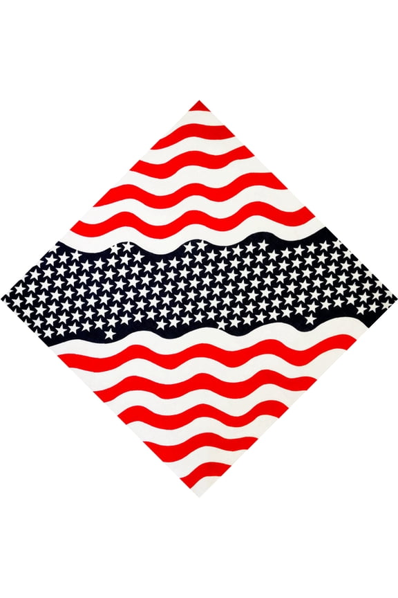 Unisex USA Flag Bandanas Motorcycle Square Scarf Handkerchief Cowboy Wraps
