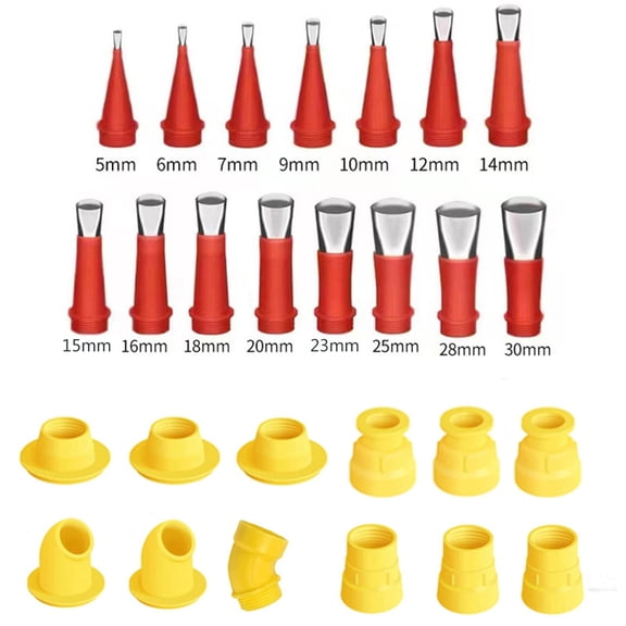 lanema Universal Integrated Rubber Nozzle Tool with Connection Base Scraper Caulking Nozzle Applicator Coating for Home