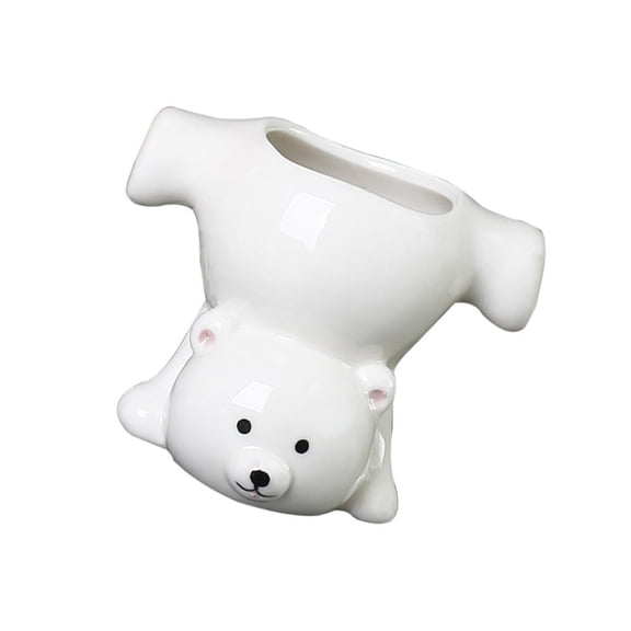 lanema Upside Down Bear Shape Ceramic Planter Portables Flower Pot For Succulents Creative Homes Decoration
