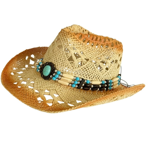 lanema Vacation Straw Hat Western Handwoven Sun Hat Elegant Panama Hat for Women