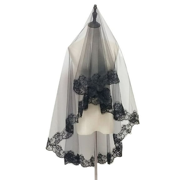 lanema Veil Wedding Veil Goth Veil Bridal Cathedral Veil Drop Veil