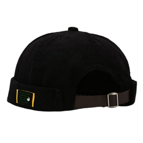 lanema Velvet Docker Beanie Hat Roll-up Edge Brimless Landlord Skullcap for Men Women