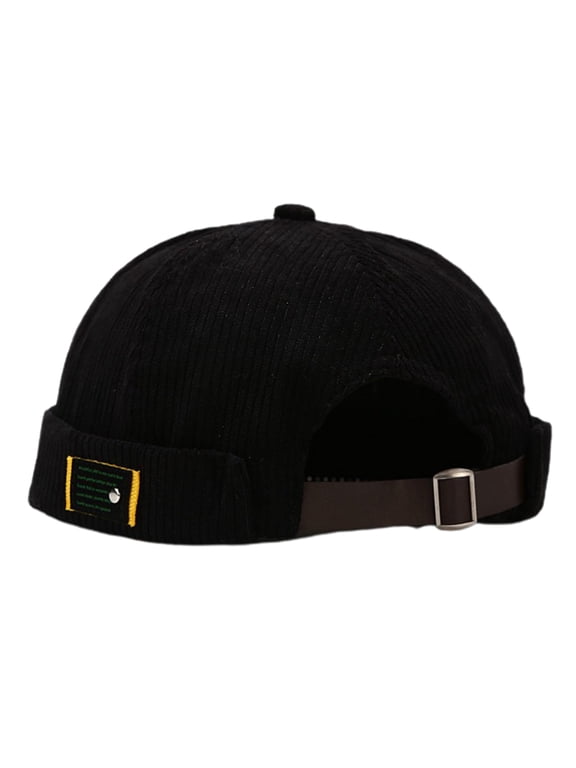 Velvet Docker Beanie Hat Roll-up Edge Brimless Landlord Skullcap for Men Women