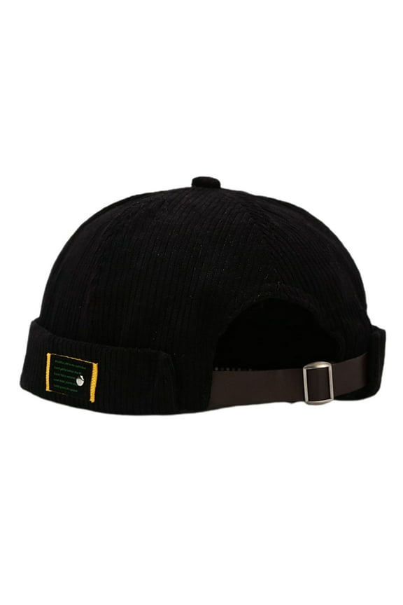 Velvet Docker Beanie Hat Roll-up Edge Brimless Landlord Skullcap for Men Women