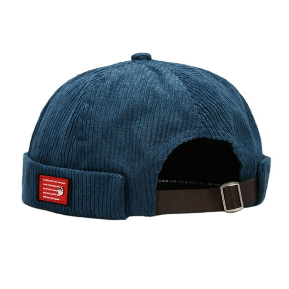 lanema Velvet Docker Beanie Hat Roll-up Edge Brimless Landlord Skullcap for Men Women