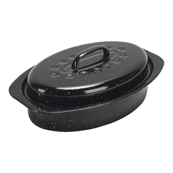 lanema Versatile Enameled Oval Roaster Cookware Works On All Heat Sources Except Microwave