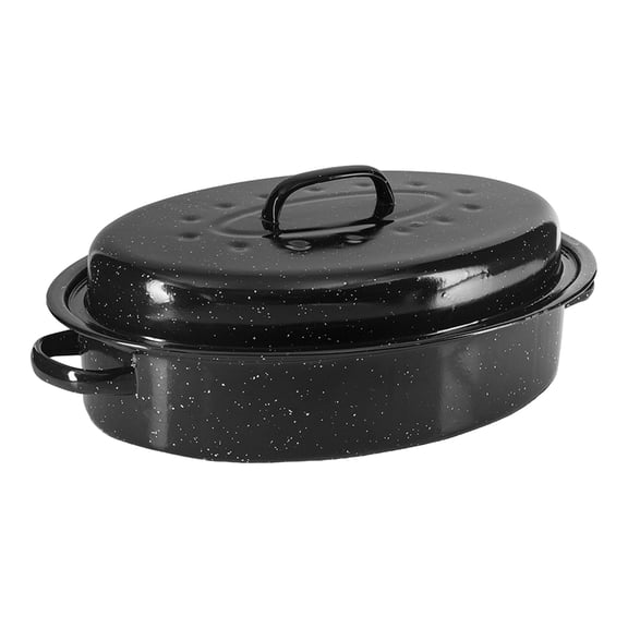 lanema Versatile Enameled Oval Roaster Cookware Works On All Heat Sources Except Microwave
