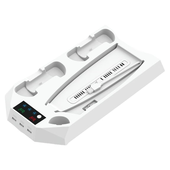 lanema Vertical Gaming Organizers Stand with Cooling Fan and Charging Port for Controllers