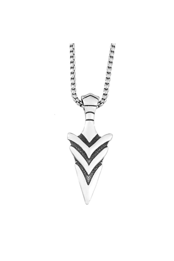 Vikinged Pendant Necklace Inspire by Norses Mythology Odin's Speared Gungnir Sturdy Steel Fashion Jewelry Statement Pieces