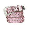 thumbnail image 1 of lanema Vintage Waist Belt Jeans Belt PU Studded Blingbling Belt Casual Ceinture Belt, 1 of 12
