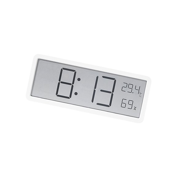 lanema Wall Mount Desktop Digital Clock with Large LCD Screen Time Date Temperature Humidity Display Multifunctional Easy Reading Gift