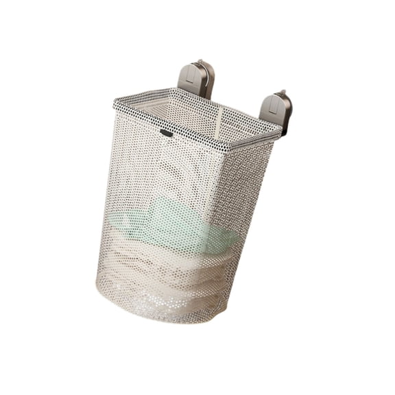 lanema Wall Mounted Laundry Hamper Suction Cup Hook Large Capacity Space Saving Clothes Organizer For Bathroom Bedroom