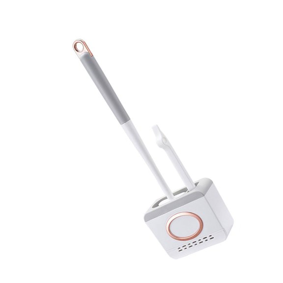 lanema Wall Mounted Toilet Brush Cleaner Set with Edge Cleaner Cleaning Brush Bathroom