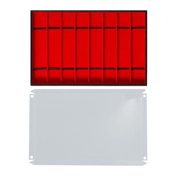 lanema Watch Strap Holder Organiser Tray 10 Slots PU Leather Jewelry Storage Box Clear Lid For Bracelets Necklaces Display