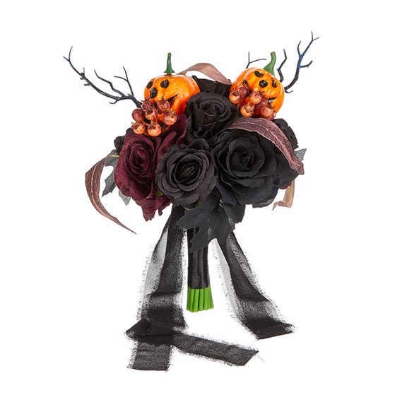lanema Wedding Bouquets Black Bouquets Artificial Flower for Bridal Bridesmaids