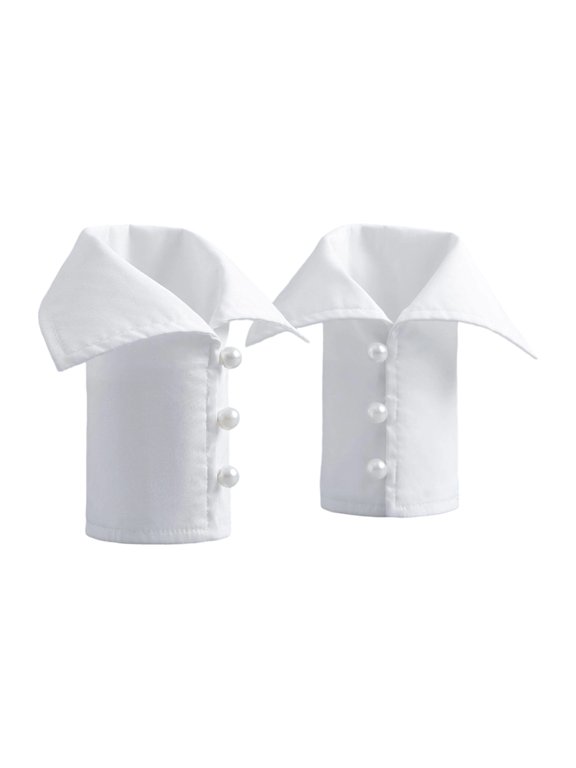 White Wrist Cuffs for Hoodie Sweater Versatile Wristband Soft Comfortable