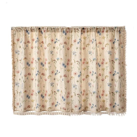 lanema Window Curtain Panel for Household Use, Single Lightweight Gathered Panel for Interior Opening Soft Privacy Styling