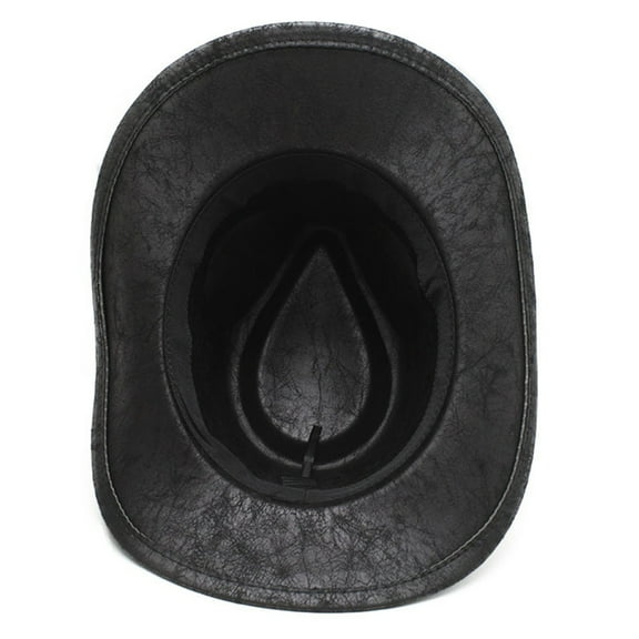 lanema Windproof Large Rolled Brim Cowboy Hat Western Style Cowboy Hat Windproof Unisex